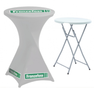 Sammenleggbart messebord med trekk, Franzefoss-logo